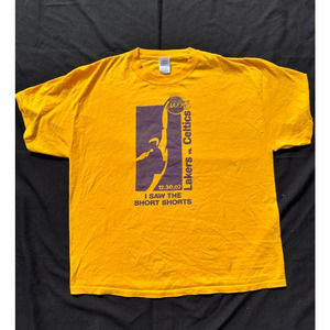 2007 NBA I Saw the Short Shorts Lakers v Celtics Shirt